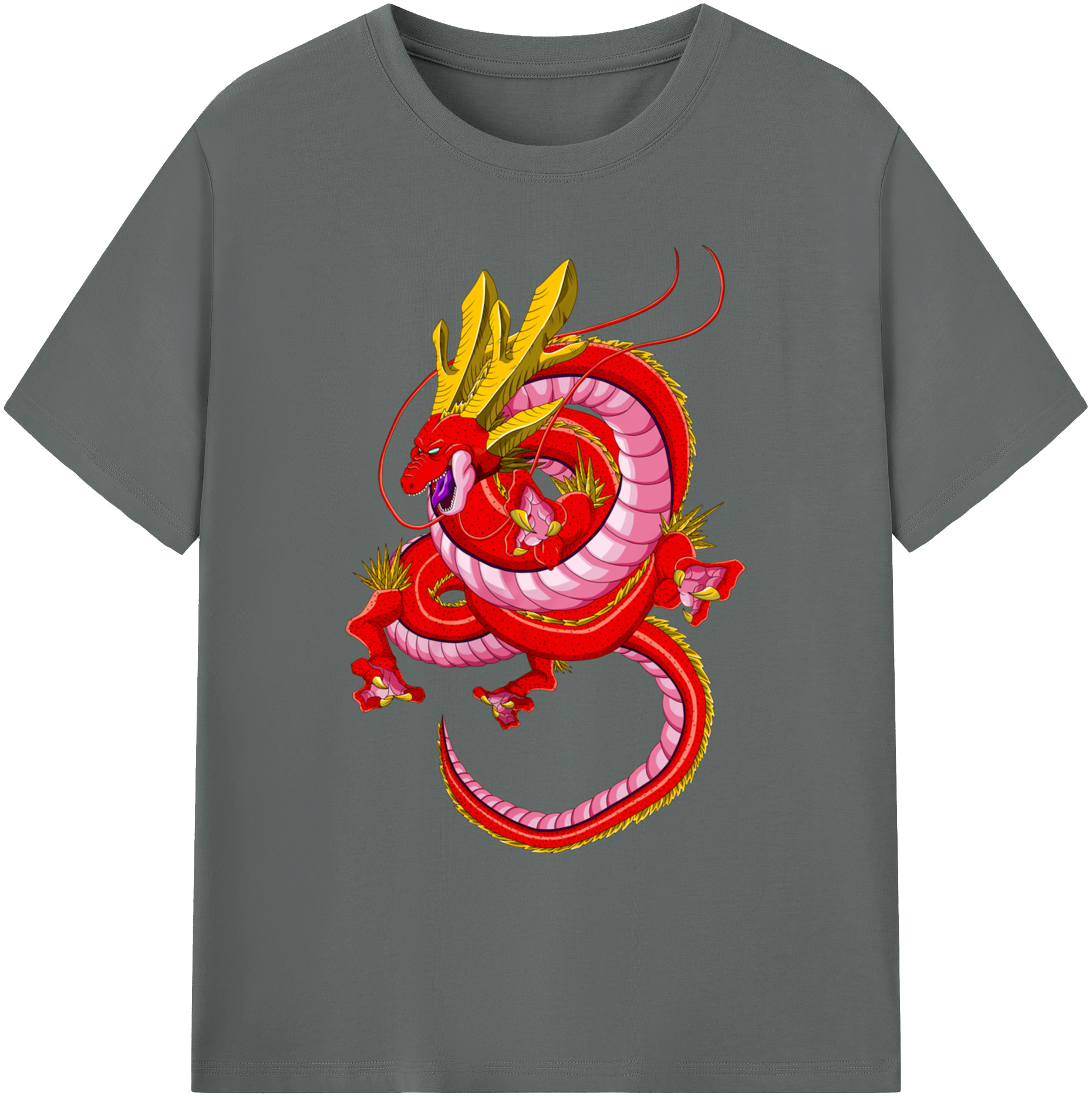 （画像用） ドラゴンボール 神龍 シェンロン DRAGON BALL Shenron 綿100％ メンズ半袖Tシャツ｜肌触りやわらか＆通気性